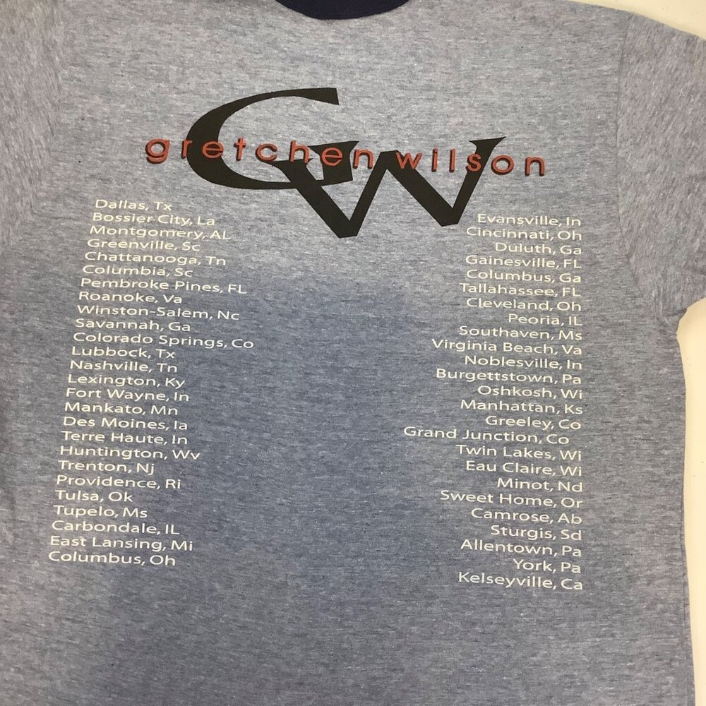 Vtg 2005 Gretchen Wilson Tour T-Shirt Medium Made in USA Standard American Y2K - Picture 2 of 10